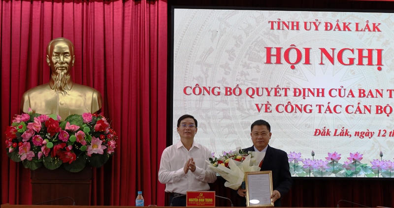  Đắk Lắk:  Ông Trần Trung Hiển giữ chức Trưởng Ban Nội chính Tỉnh ủy